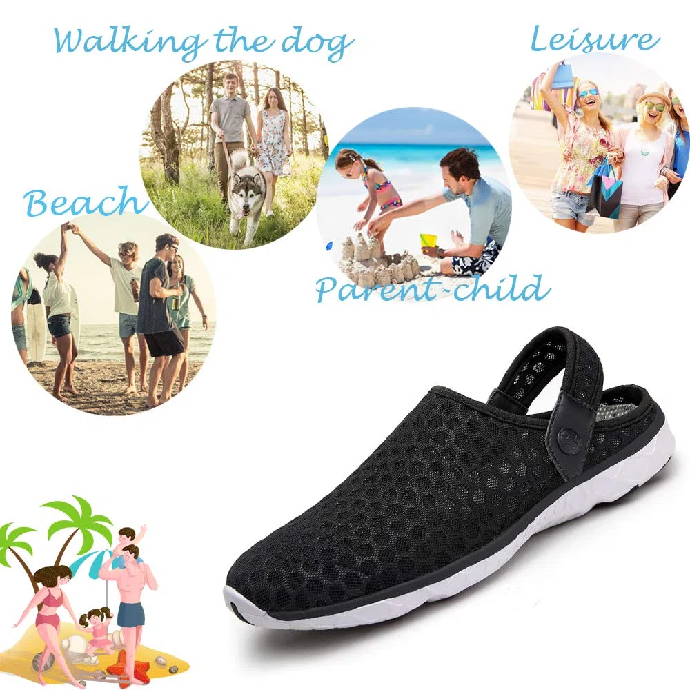 Zoccoli Spiaggia Uomo Donna Pantofole Sandali Estate Traspirante Scarpe da Giardino Mare Doccia Slip-on Sabot Casa Ciabatte 36-48