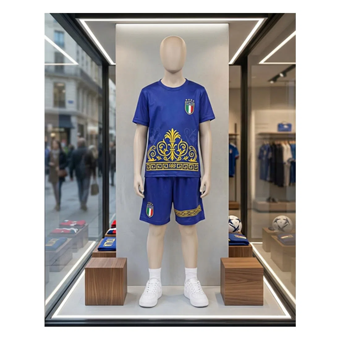 Completo sportivo con maglietta e pantaloncini (4-14 anni) da calcio, attrezzatura estiva per allenamento e scuola