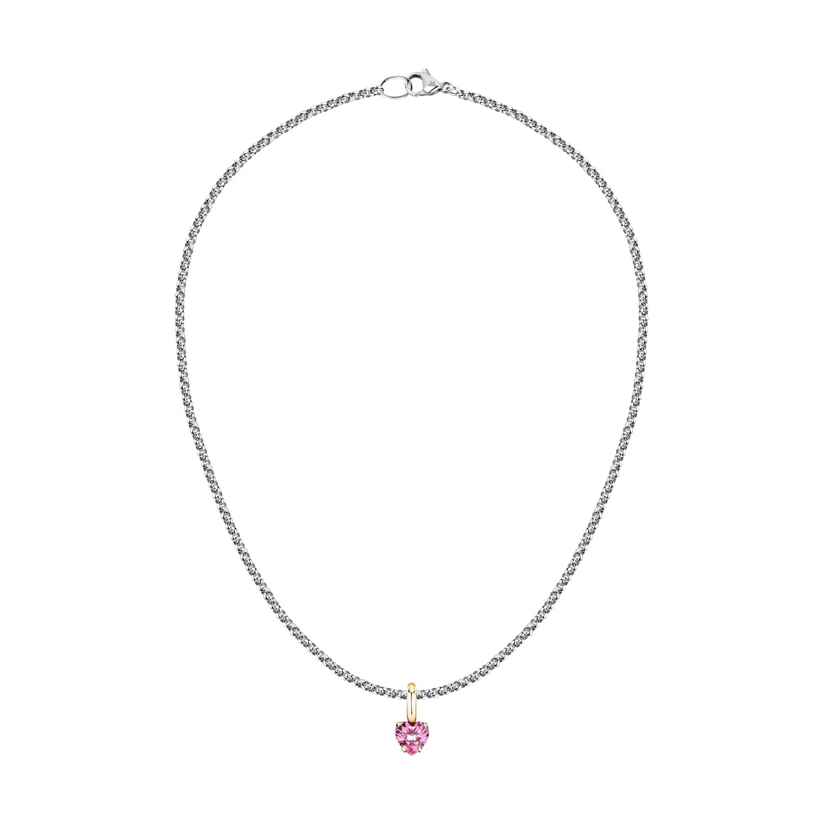 Morellato Collana Donna Cuore in Acciaio, Zirconi, Collezione DROPS, Regalo Donna - SCZ1355