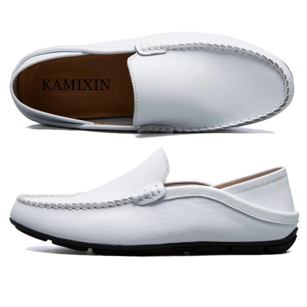 Mocassini Uomo Pelle Estivi Pantofole Casual Eleganti Slip On Scarpe da Guida Scarpe da Barca Classic Loafers