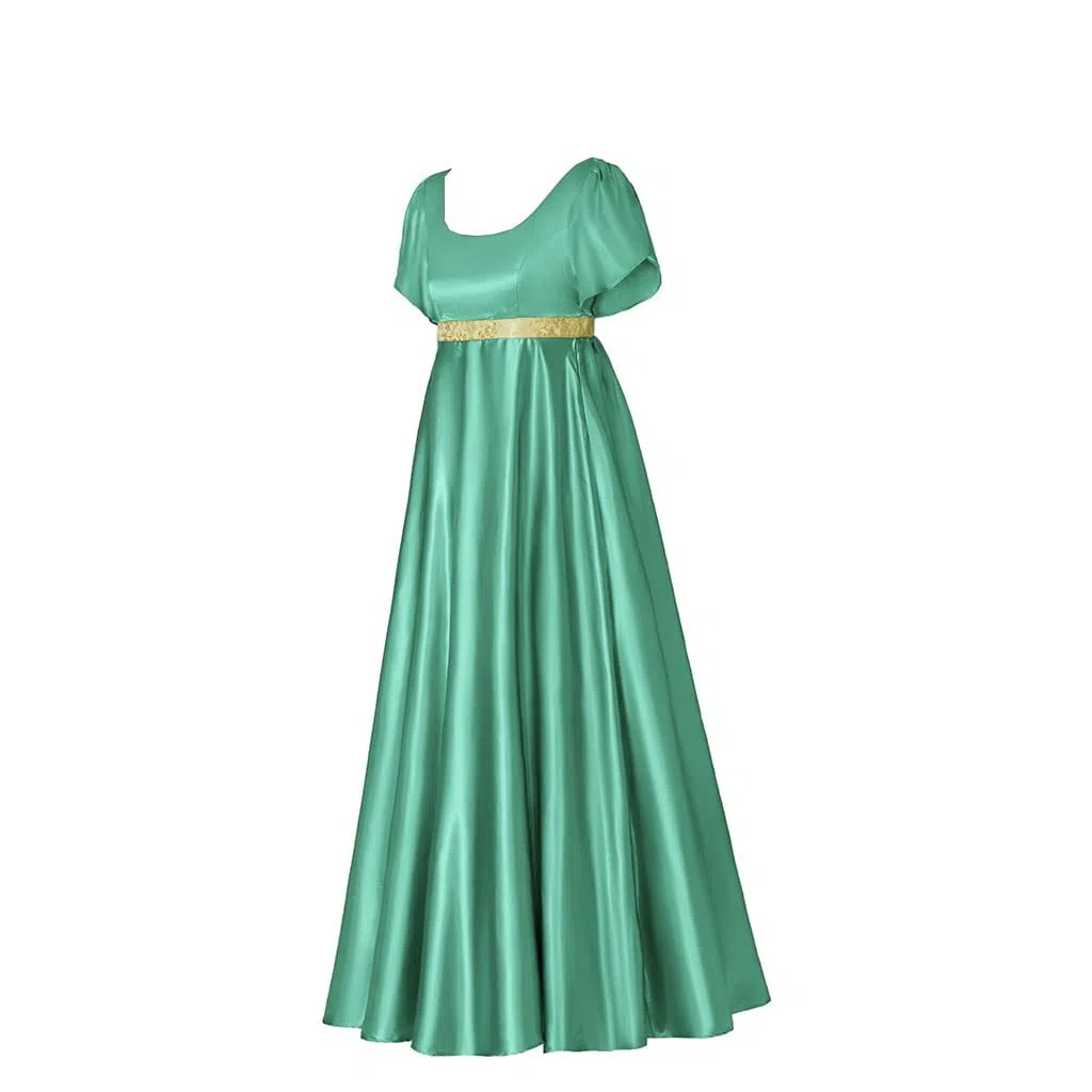 kinstell Regency Abiti da donna 1800s Dress Satin Vintage Regency Sash Victorian Tea Party Gown