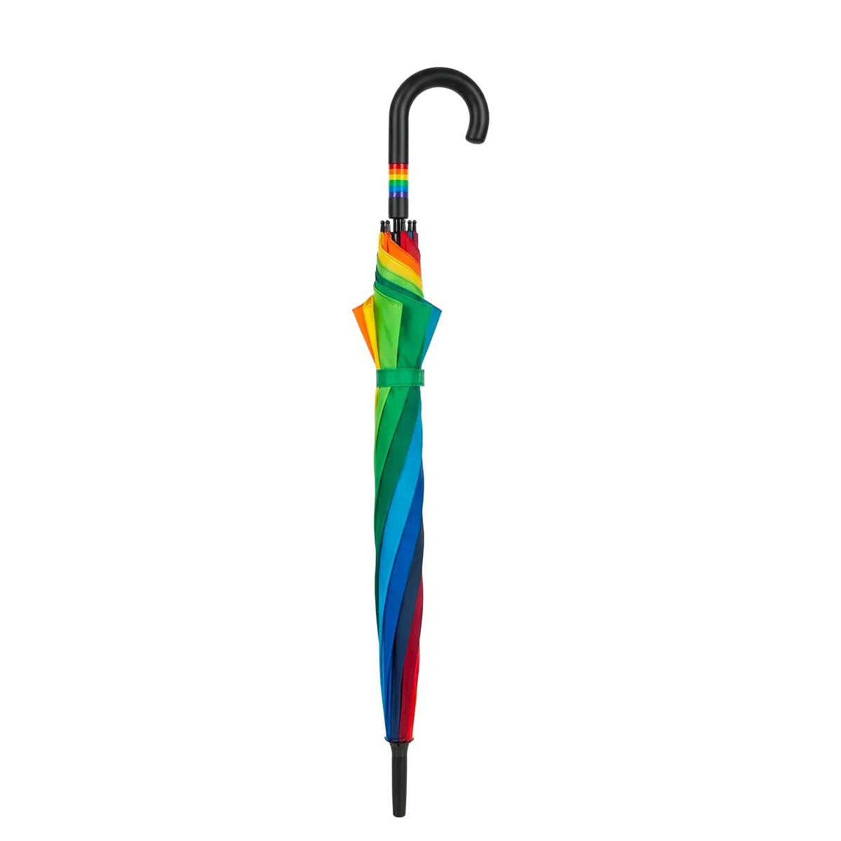 081 Store - 2 PEZZI Ombrello Pioggia Grande 122 cm Antivento – Ombrello Arcobaleno Lungo Automatico con 16 Stecche Resistenti, Impermeabile, Manico Curvo Antiscivolo