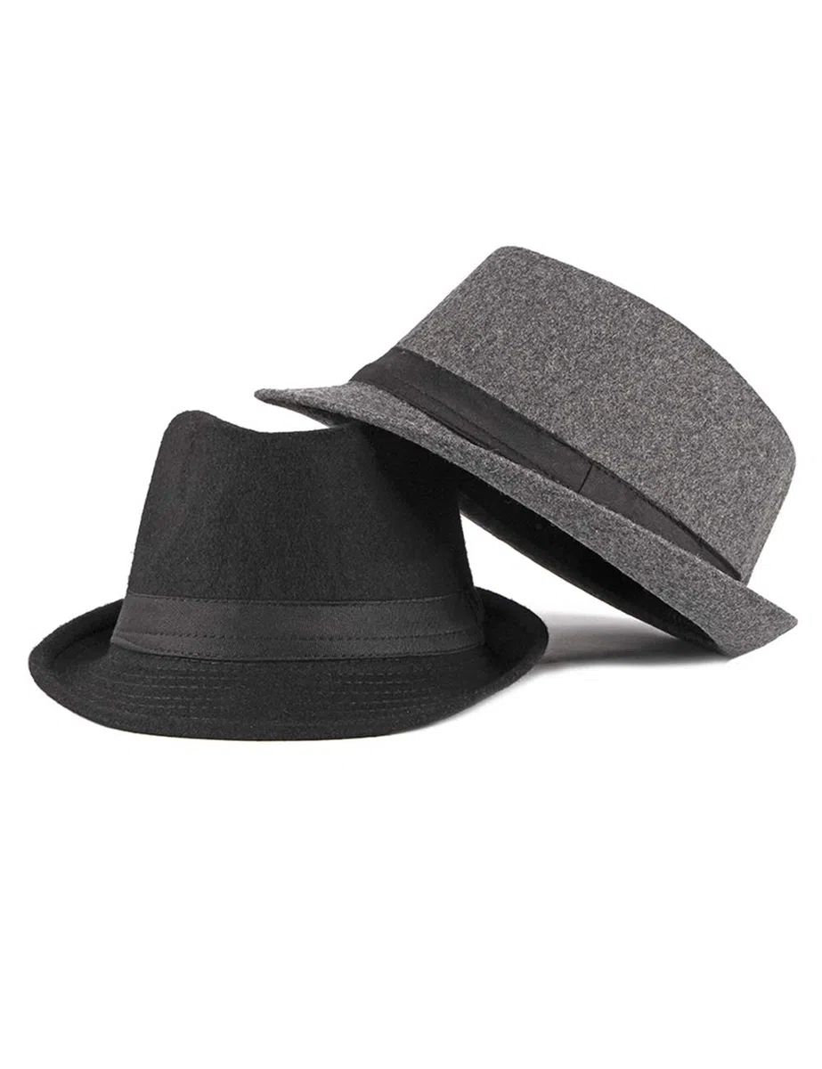 Cappello Fedora a Tesa Larga Stile Gangster Elegante Jazz Trilby Cappelli e Cappellini Classico Cappello in Feltro Ripiegabile in Viaggio Cappelli Panama per Uomo Donna