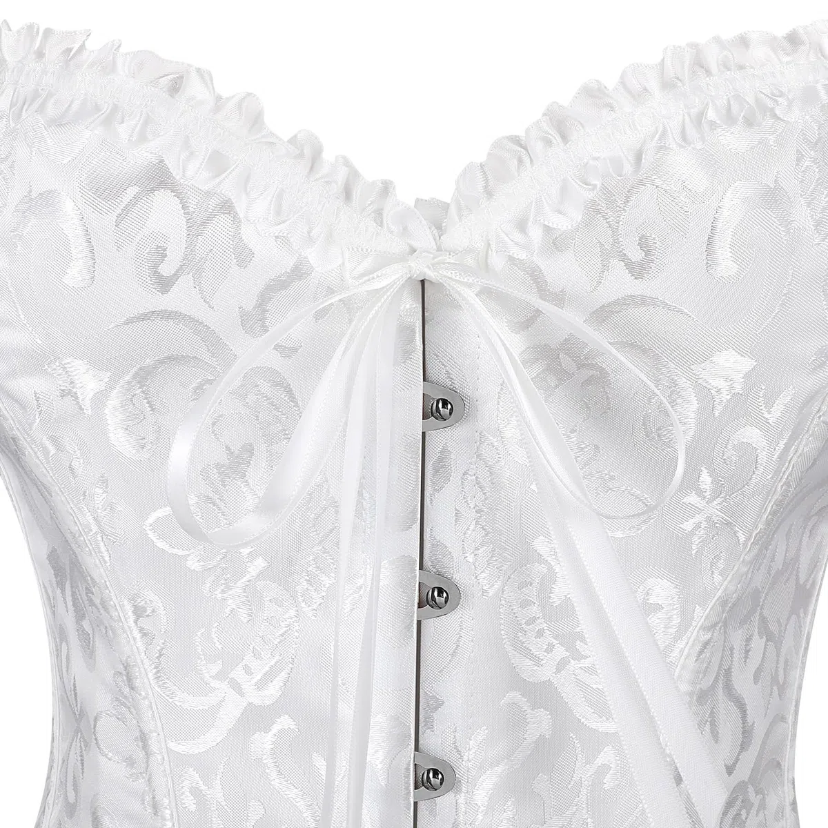 VONMELLI Corsetto Donna Sexy Bustino Shapewear Lingerie Elegante Corsetto Pizzo Fino Disossato Overbust Bustier Lingerie Top per Halloween, Carnevale, Cosplay e Feste