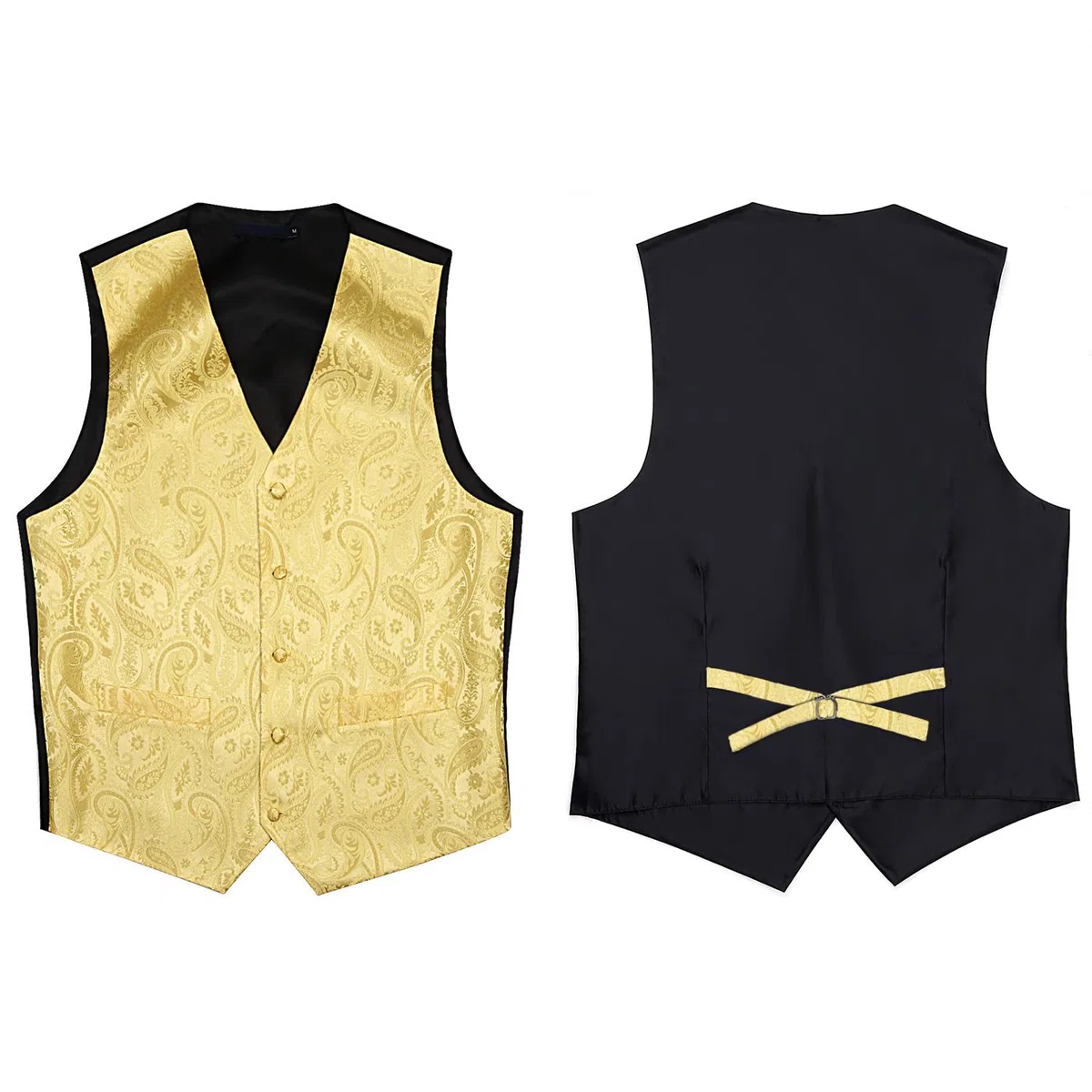 Enlision Gilet da Uomo Elegante Paisley Nozze Panciotto Jacquard Gilet da Abito Cravatta e Fazzoletto Set per Festa Sposa