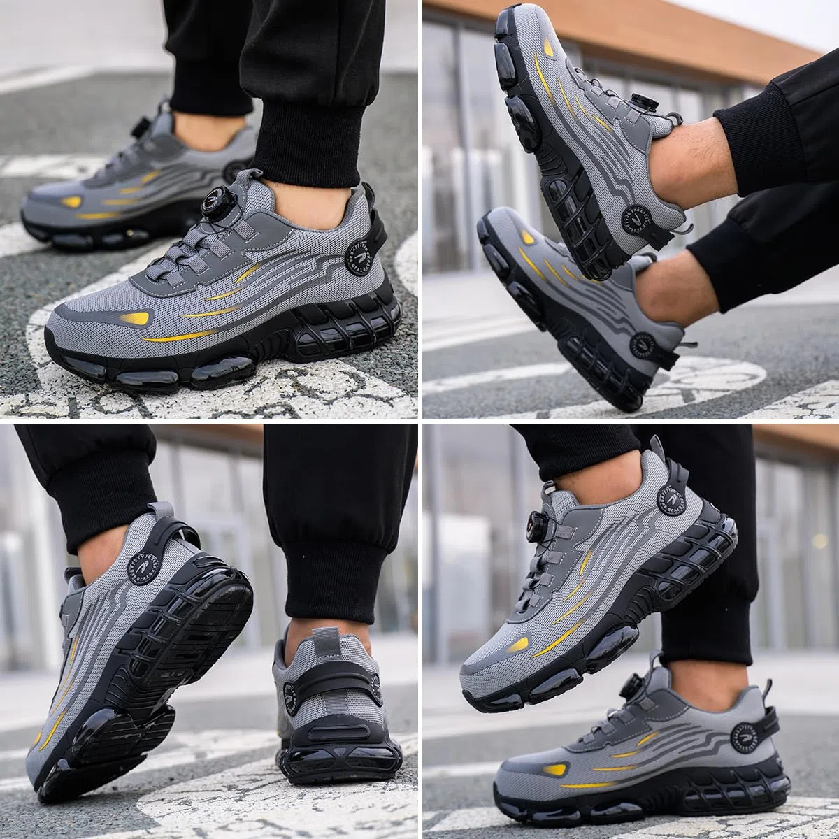 Scarpe Antinfortunistiche Uomo Donna Scarpe da Lavoro Leggere Sportive Scarpe da Cantiere con Punta in Acciaio Antiscivolo Traspiranti 38-46 EU