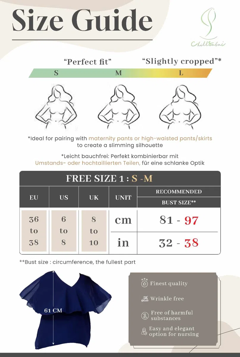 Blusa da allattamento in chiffon con chiusura lampo, scollo a V