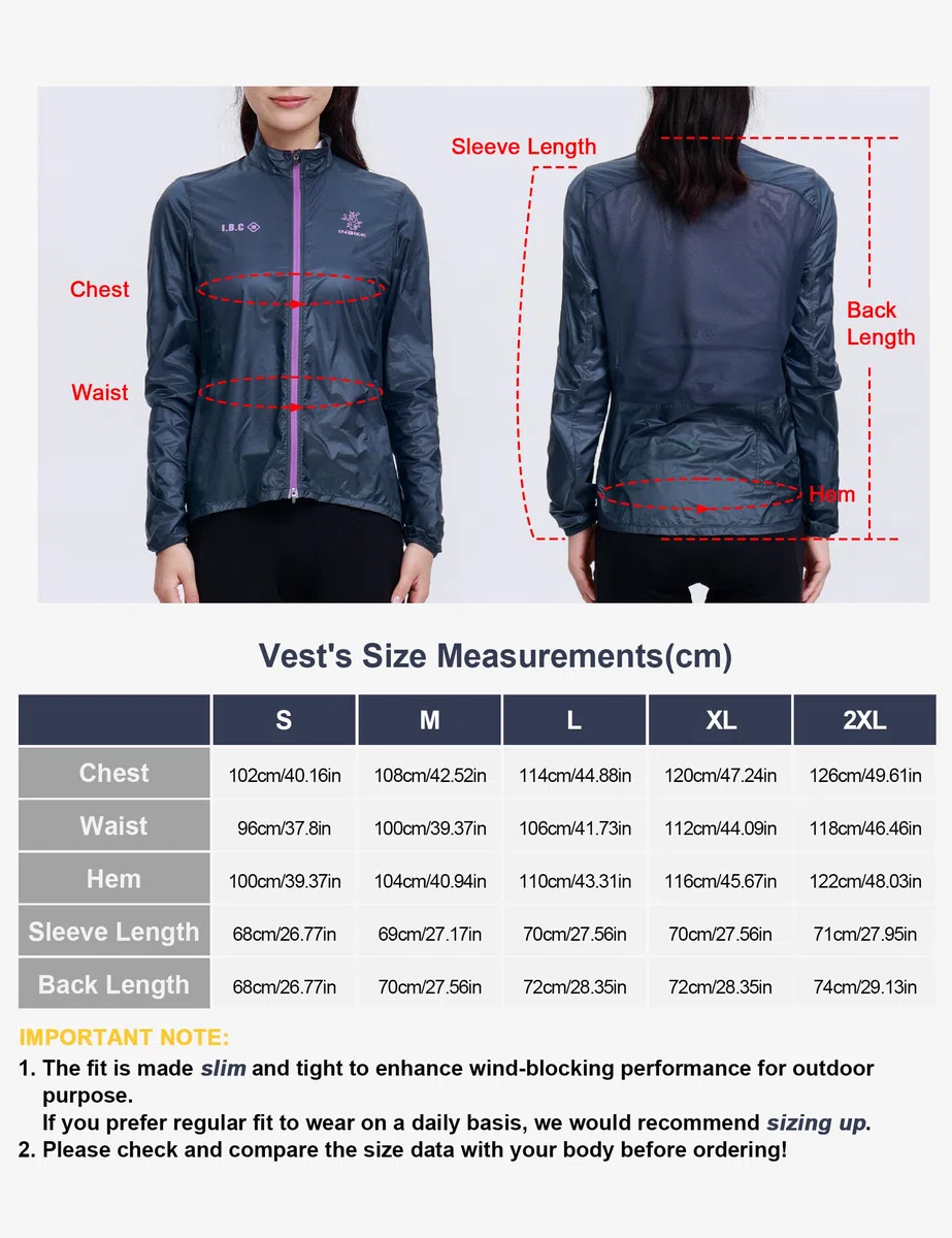 INBIKE Giacca Ciclismo Antivento Donna Giacca Running Leggero Idrorepellente Giacca Corsa Traspirante Ripiegabile con Tasche Posteriore Riflettenti per Outdoor