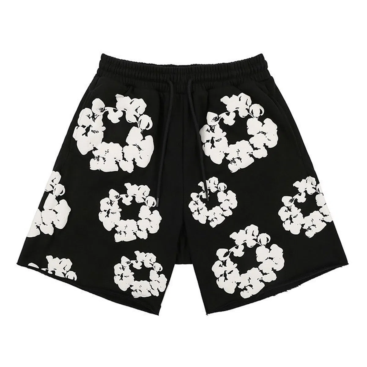 Tuta Estiva con Stampa Kapok de Uomo Set T-Shirt e Pantaloncini da Uomo DT Tuta da Jogging Estiva da Pezzi a Maniche Corte Hip Hop Y2K T-Shirt con Stampa in Schiuma da Unisex