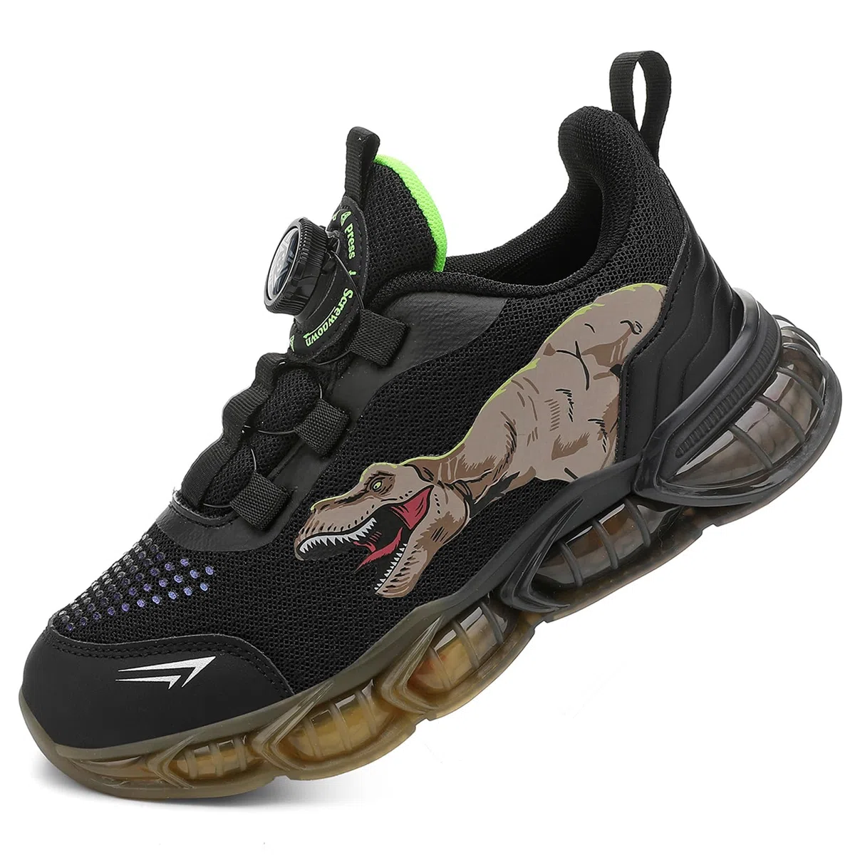 Scarpe da Ginnastica per Bambini, Scarpe da Corsa alla Moda per Ragazzi, Scarpe Sportive con Motivo Dinosauro, Comode Scarpe da Jogging Traspiranti Leggere EU28-38