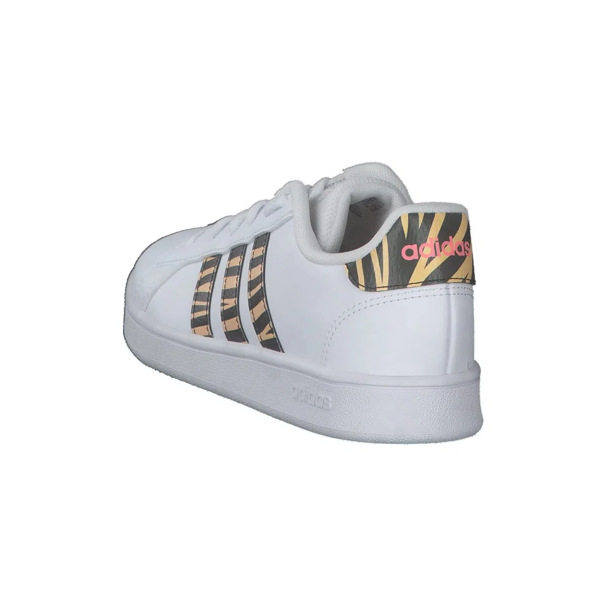 adidas Grand Court K, Sneaker Ragazza (Cloud White/Core Black/Acid Red, Fraction_36_And_2_Thirds)