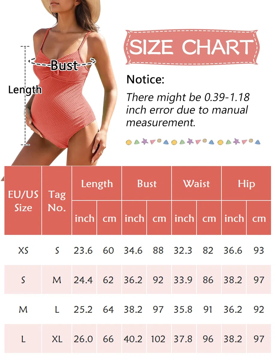 Happy Cherry Costume da Bagno Premaman Donna Costumi Interi Scollo a V Estate Costume da Mare Un Pezzo per Gravidanza Spalline Regolabili Increspato