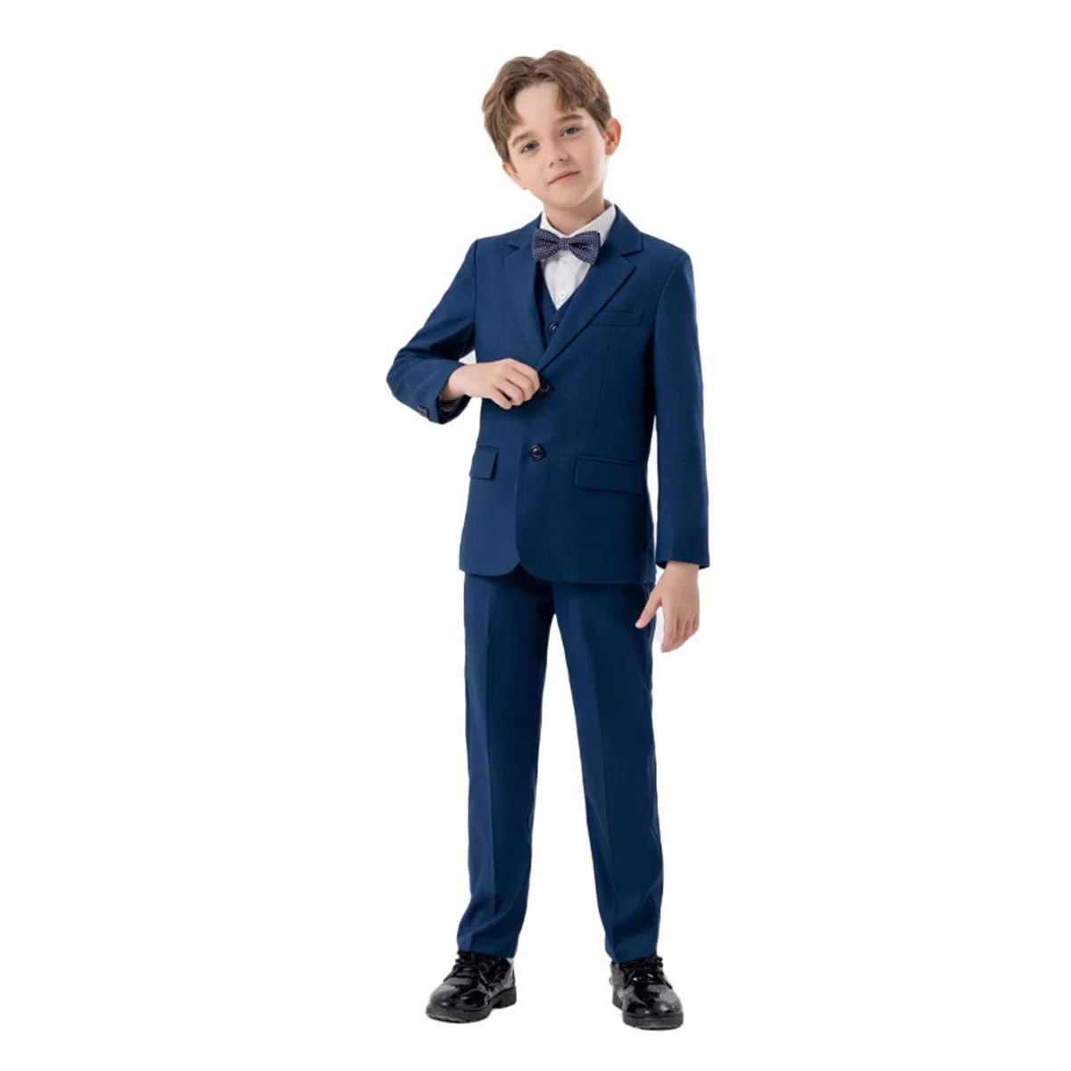 Generico Completo Elegante per Bambino Bimbo Neonato Maschio,Smoking per Matrimonio Cerimonia,Completo da Ragazzo 4 Pezzi per Bambini, Abbigliamento per Festa di Nozze,Completo Bambino Elegante