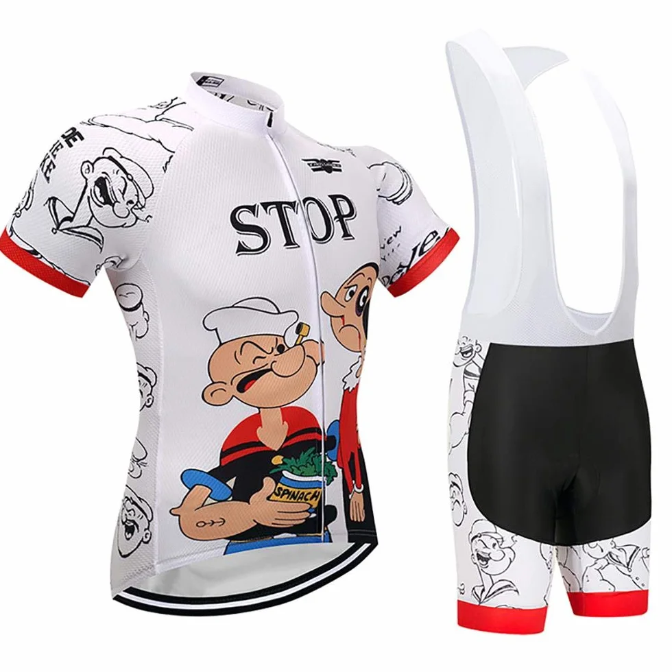 Set di maglia da ciclismo da uomo, traspirante, a maniche corte, con pantaloncini in gel 20D