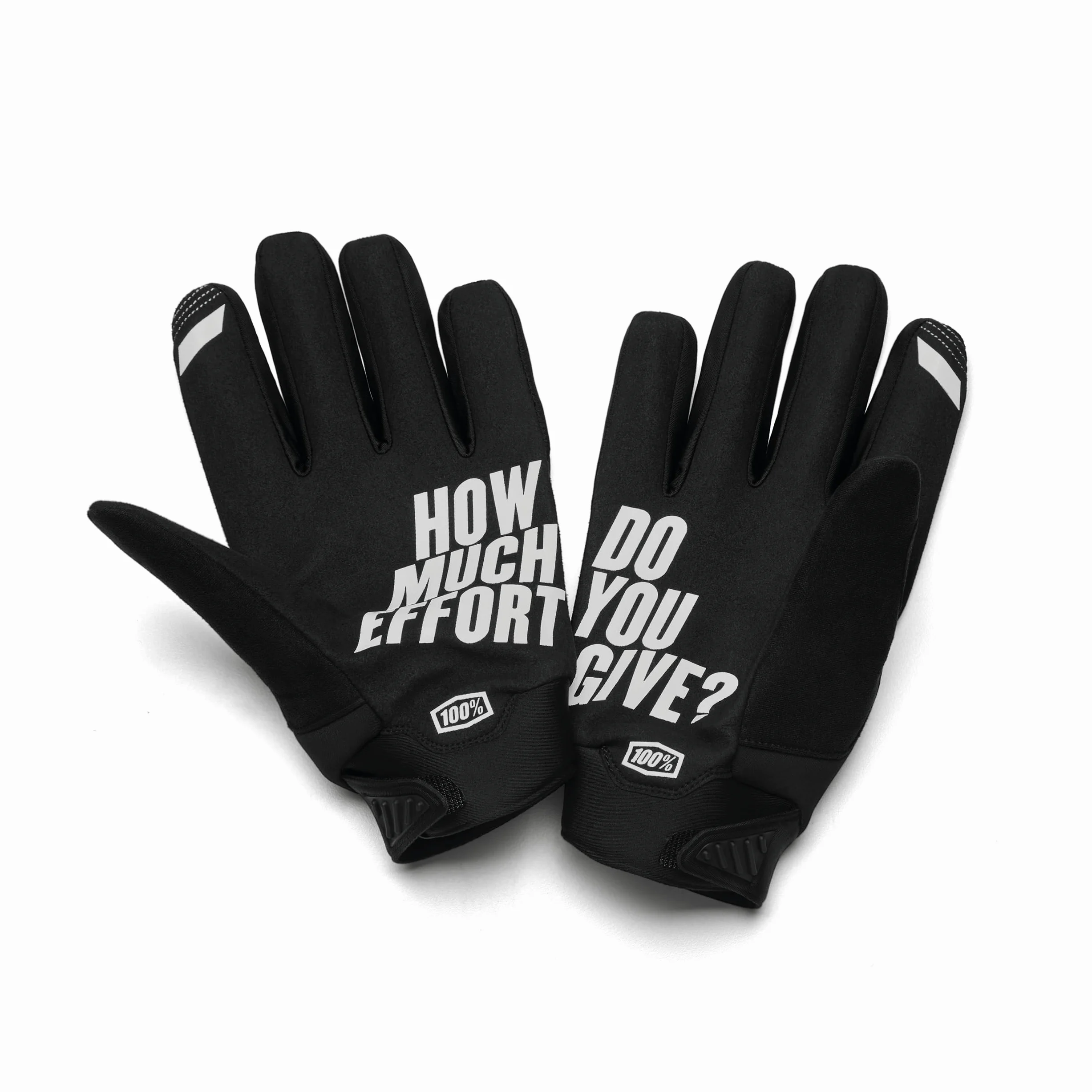 100% GUANTES Brisker Gloves Black-L Guanti, Nero (Negro), L Unisex-Adulto