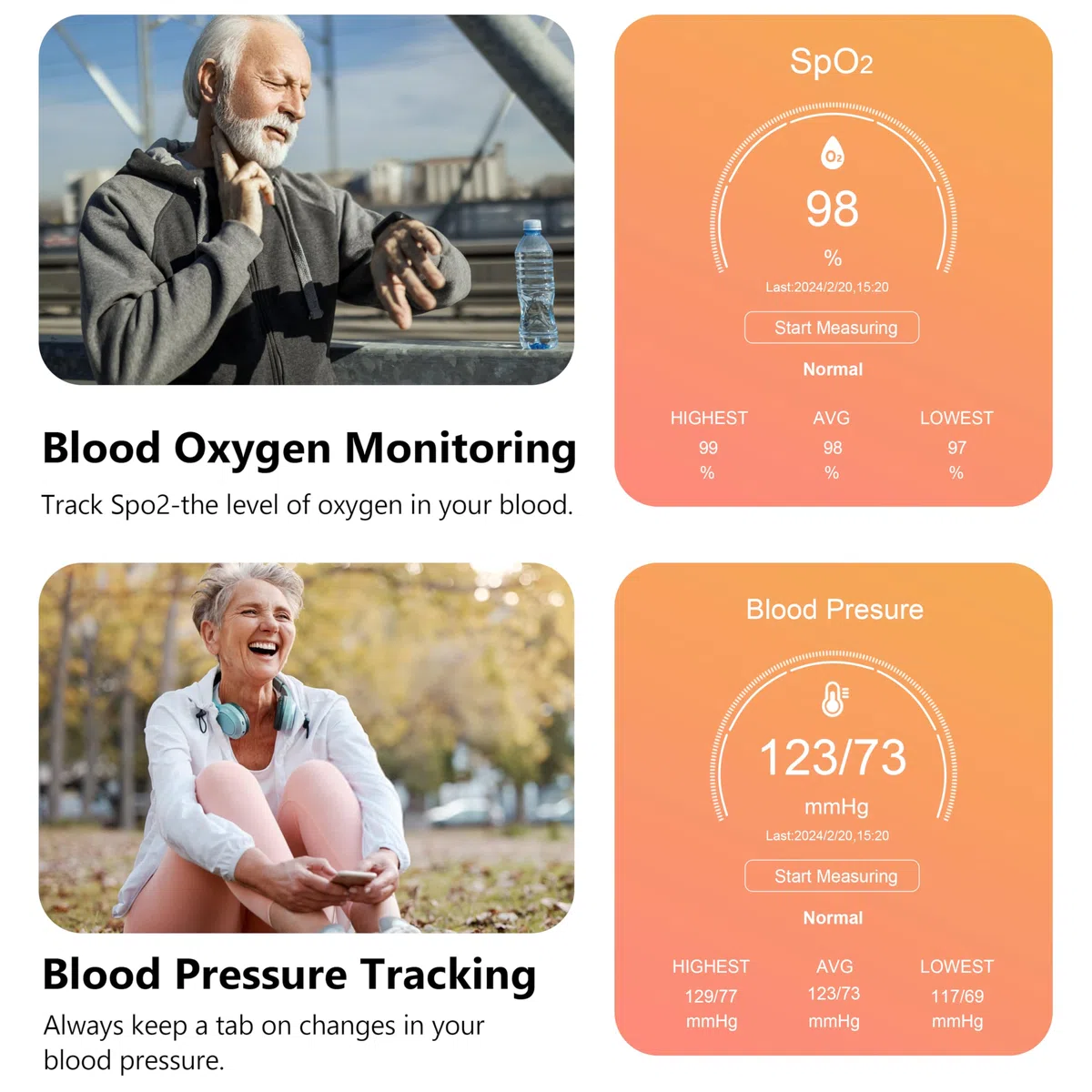 Smartwatch Uomo Donna,2.01" Fitness Orologio Effettua/Rispondi alle Chiamate,Monitoraggio SpO2/Sonno/Frequenza Cardiaca 100+ modalità Sportive Pedometro