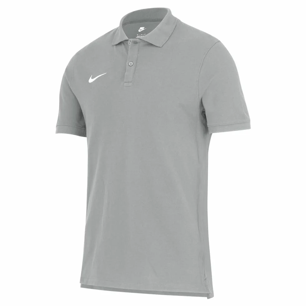 Nike Mens Nike Team Cotton Polo - Dark Heather Grey T-Shirt Uomo