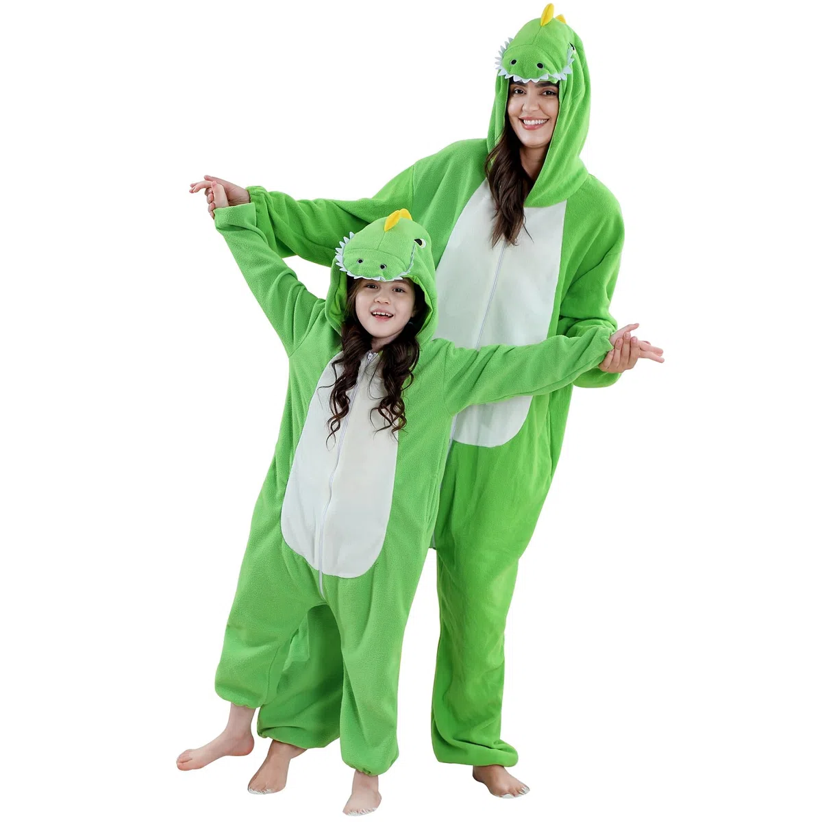 Pigiama Intero Unisex con Cappuccio a Tema Animale per Genitori e Bambini Costume per Halloween Gaming Pigiama Familiare per Ragazze e Ragazzi Completo per Feste