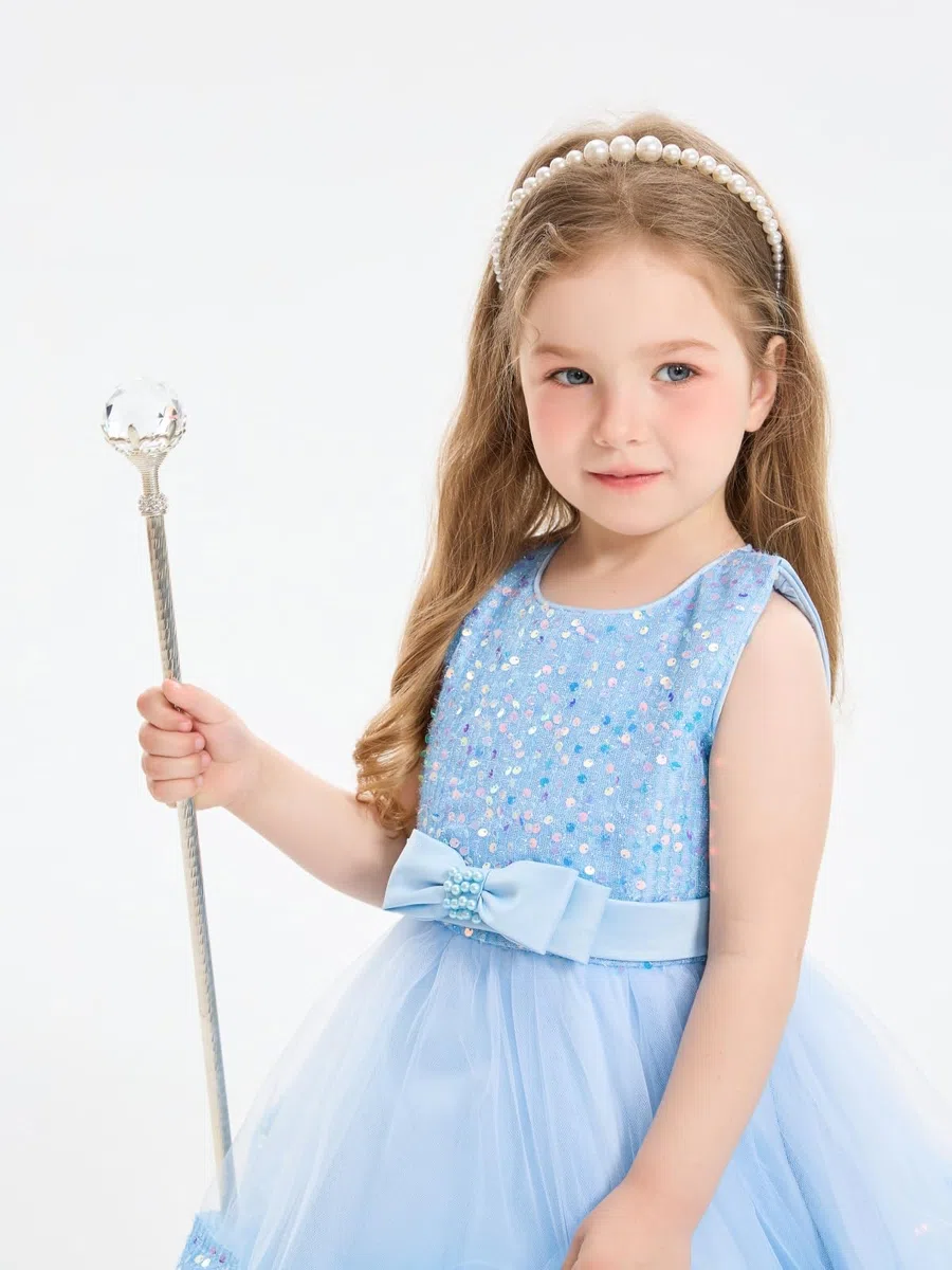 Miipat Vestito da Bambina Paillettes Tulle Senza Maniche Abito da Principessa per Bambina Ragazze in età Prescolare Vestiti da Festa Formali per Compleanni Matrimoni e Concorsi di Bellezza