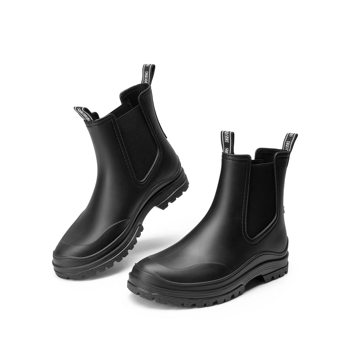 DREAM PAIRS Stivali di Pioggia Donna, Stivali Chelsea di Gomma Alla Caviglia Impermeabili Antiscivolo Comodi