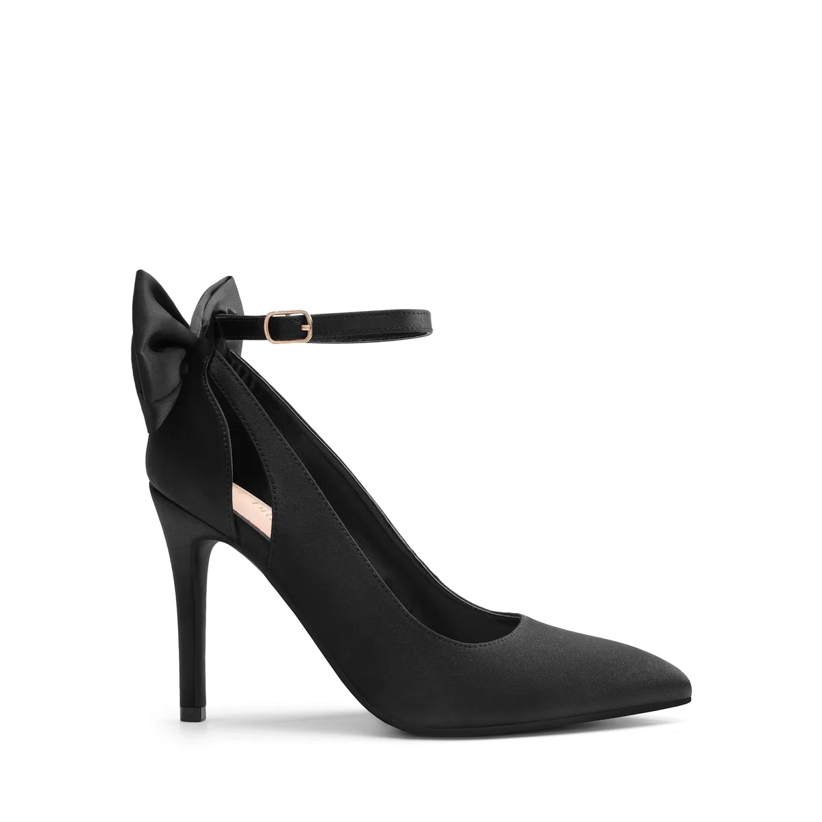 DREAM PAIRS Scarpe da donna con tacco a spillo e cinturino a spillo a punta e fiocco, scarpe sexy per feste e matrimoni