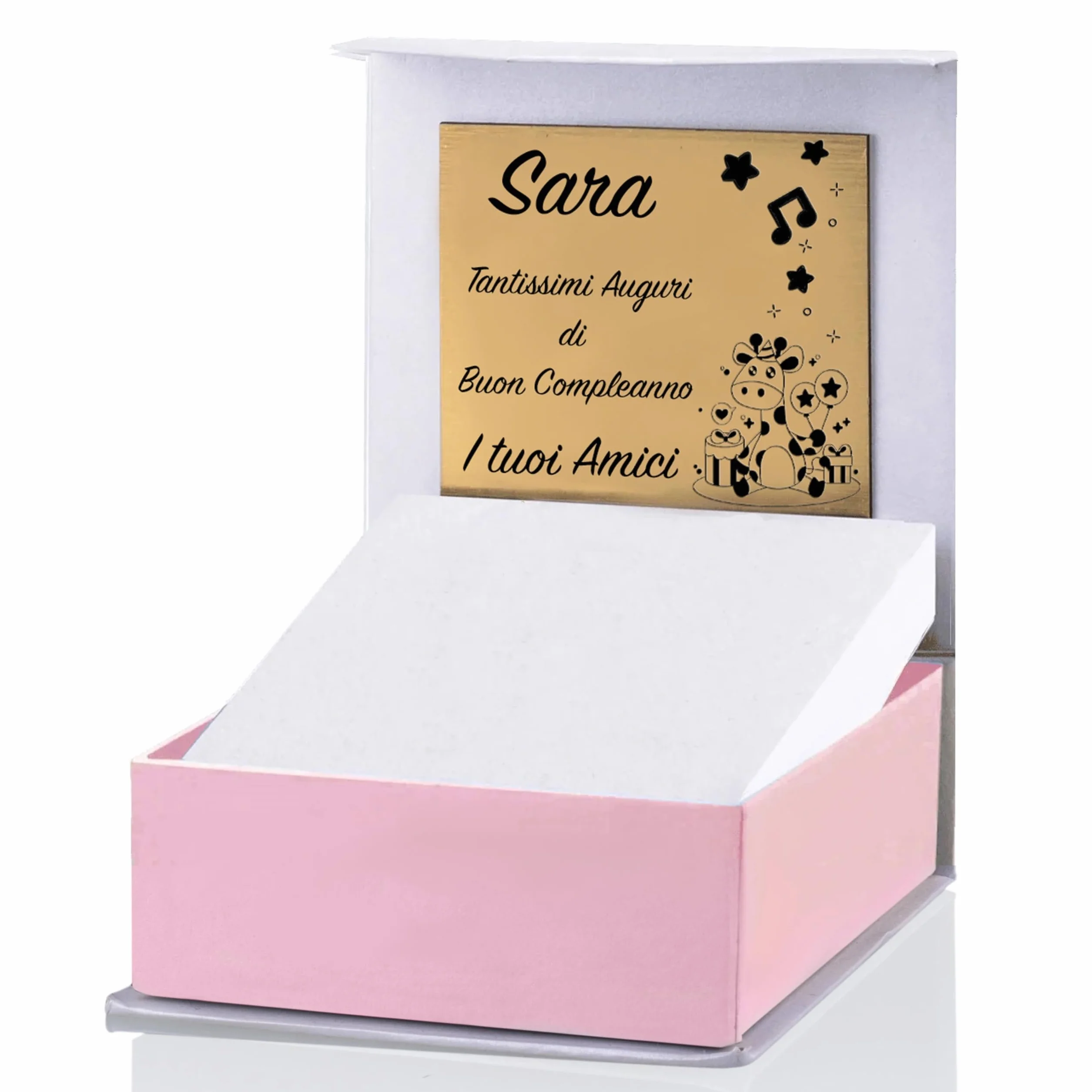 Sakrami Bracciale in Argento 925 Piastrina per Bambini color Oro Giallo,Rodiato o Rosè + Confezione Regalo Personalizzata - Braccialetto per Nascita Comunione o Battesimo