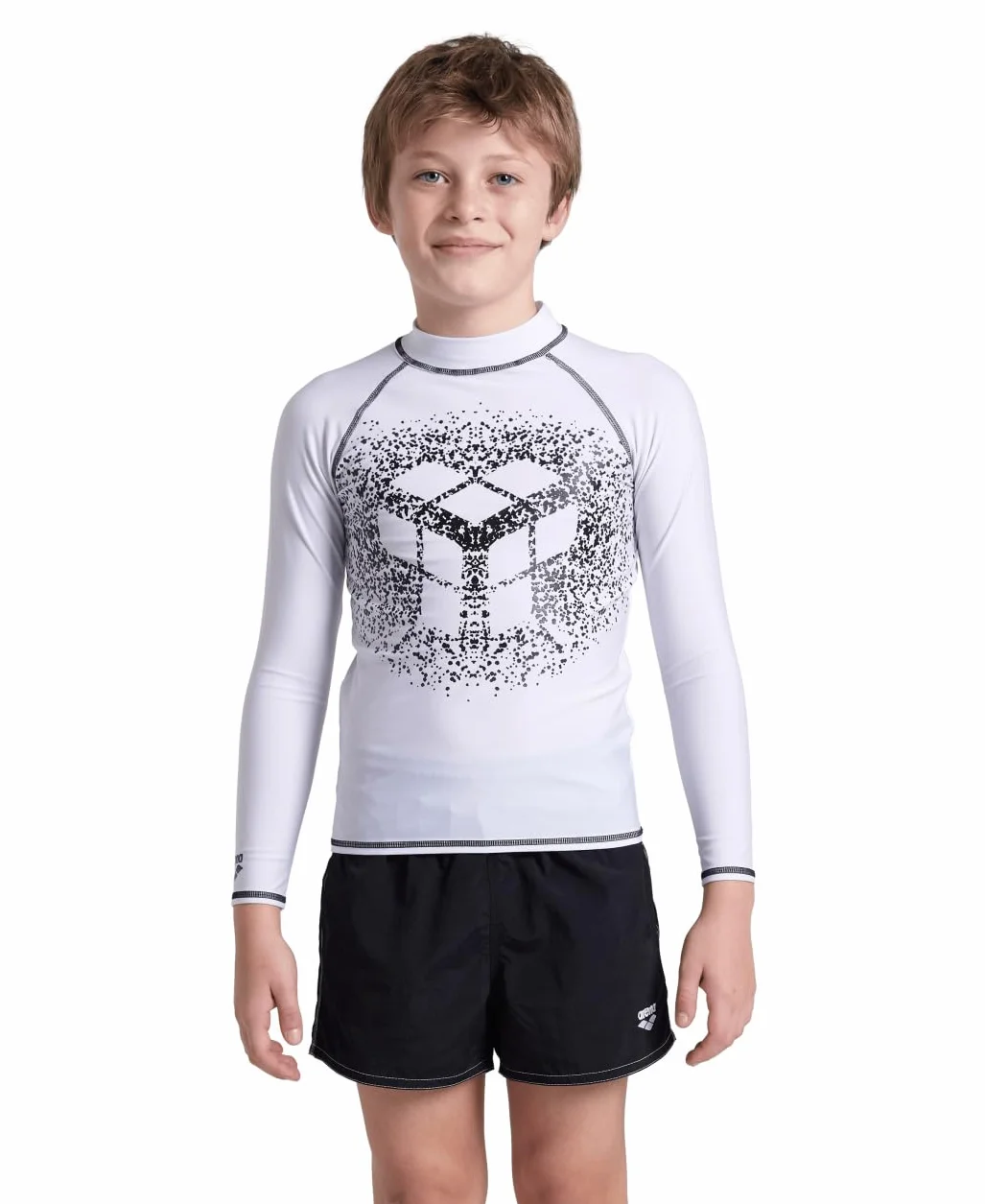 Arena Unisex Jr Arena Rash Vest L/S Graphic Rash Guard Shirt Bambini e Ragazzi