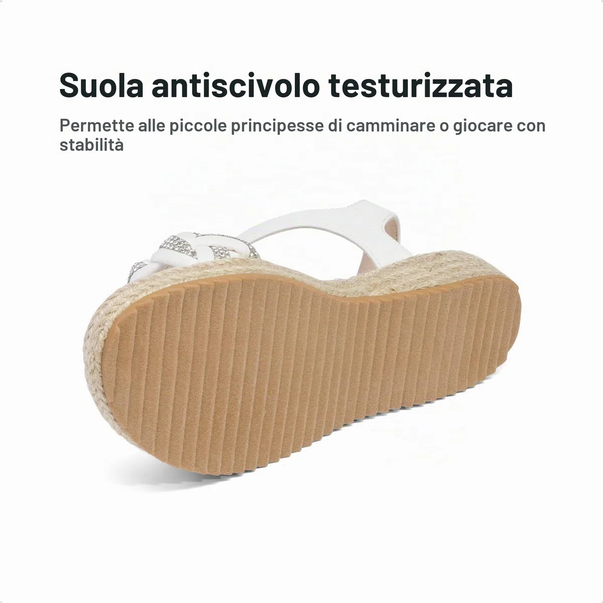 DREAM PAIRS Estate Sandali Alla Moda per Bambine con Tacco a Zeppa Basso e Suola Antiscivolo