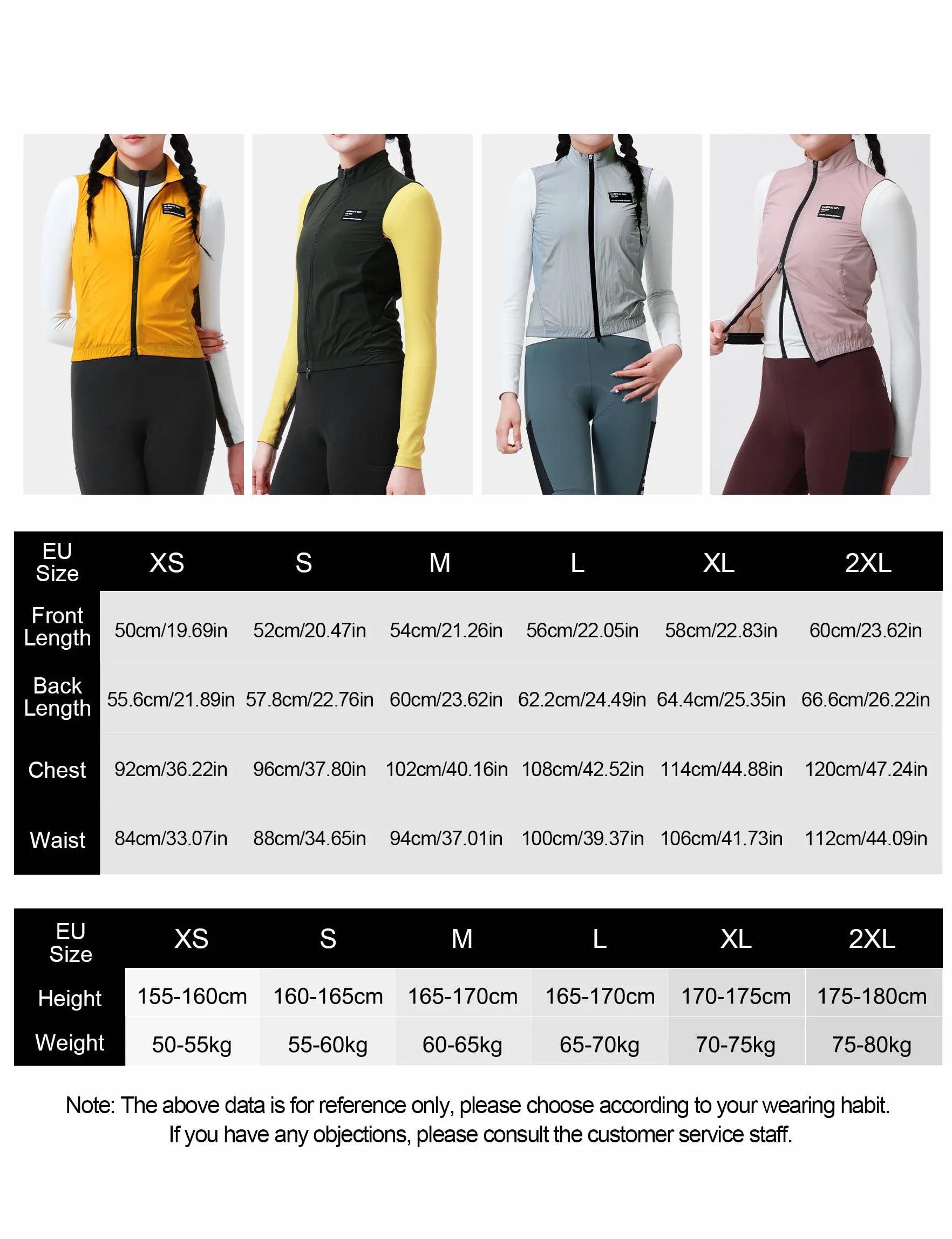 INBIKE Gilet Antivento da Ciclismo Donna Gilet Corsa Giacca Ciclismo Senza Manica Gilet Bici Traspirante Leggero