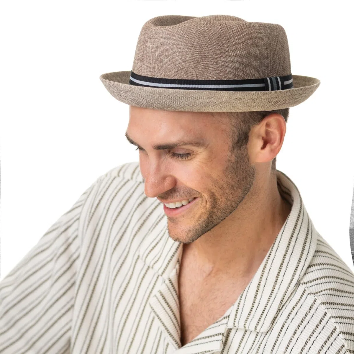 LIPODO Light Summer Cappello Pork Pie da Sole Fascia Multicolore Uomo Primavera Estate