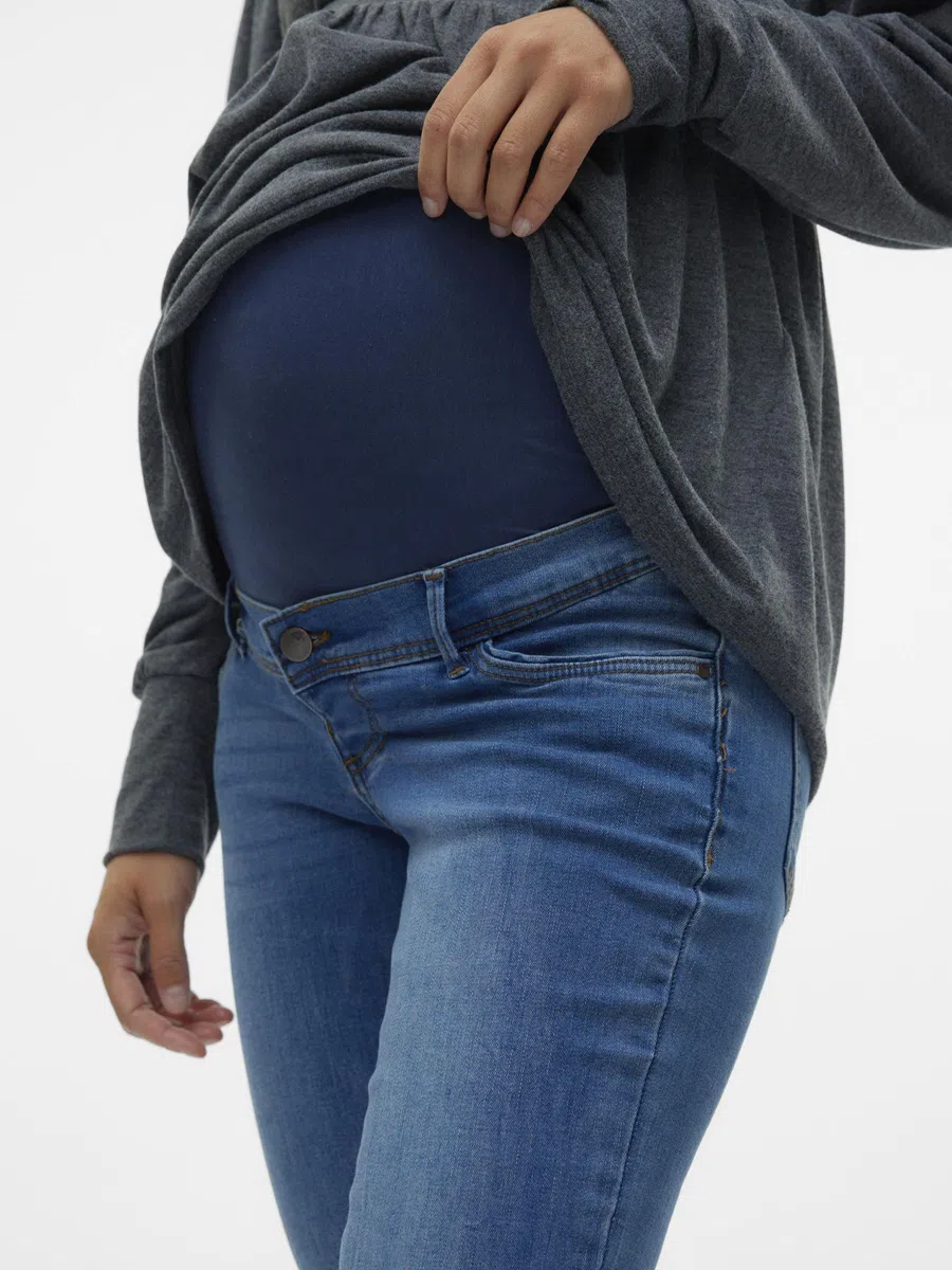 Mamalicious - Mlmila Slim Medium Blue Jeans A. Noos, Jeans Donna