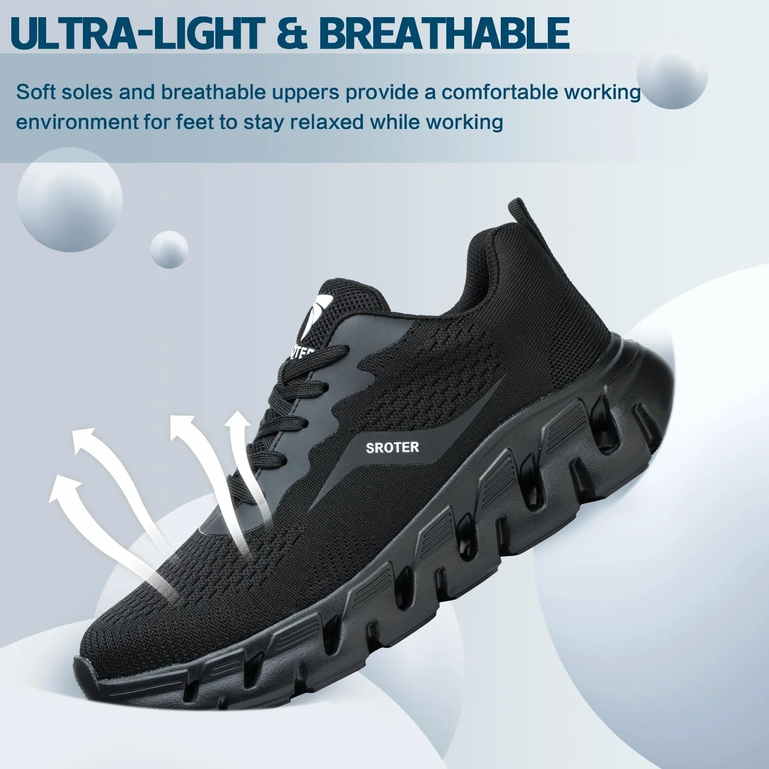 HEOAARG Scarpe Antinfortunistiche Uomo Donna Estive Scarpe da Ginnastica Donna con Punta in Acciaio Scarpe da Lavoro Uomo Comode Leggere Antiforatura