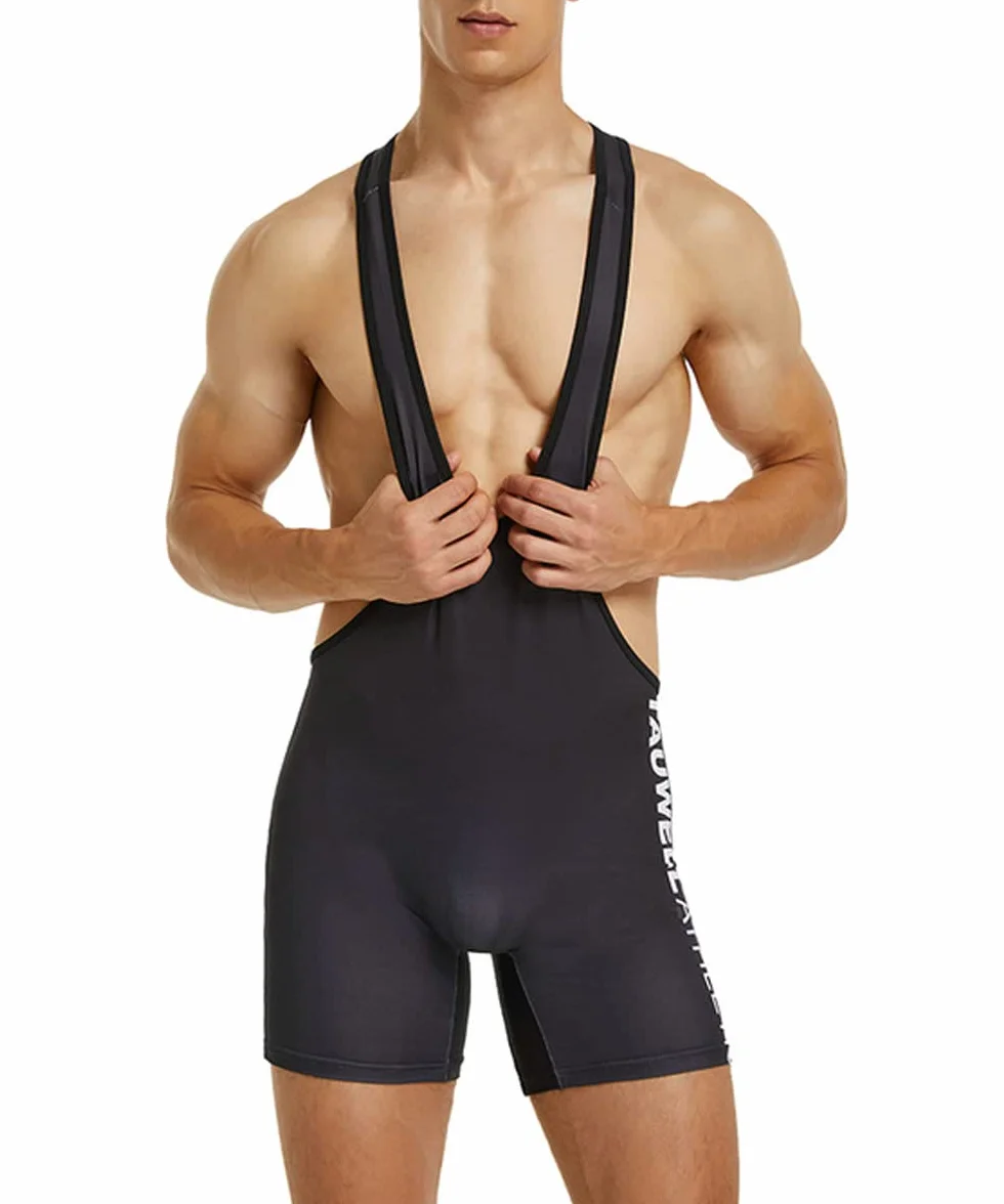 Gilet da Sollevamento Pesi, Body da Wrestling, Tuta Intera Corta per Uomo - Triathlon