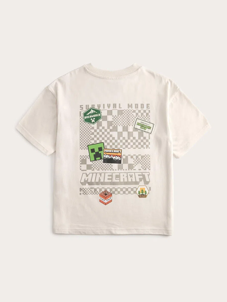 Marks & Spencer Bambini Puro Cotone Minecraft™ Pigiama – vestibilità Regolare – Creeper Grafiche