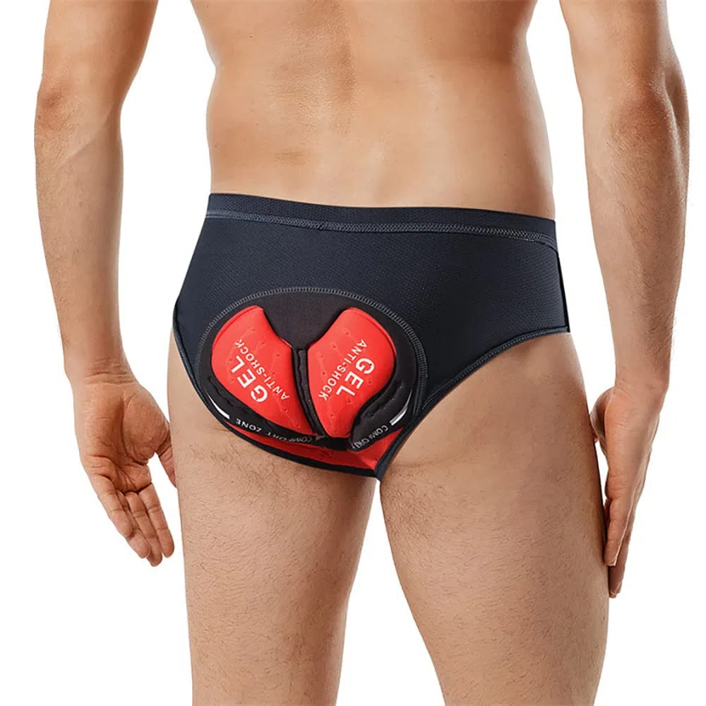 Ciclismo Uomo Gel Imbottito Boxer Traspirante Triangolo Traspirante Biancheria Intimo Mutande Pantaloncini da Ciclismo Bici