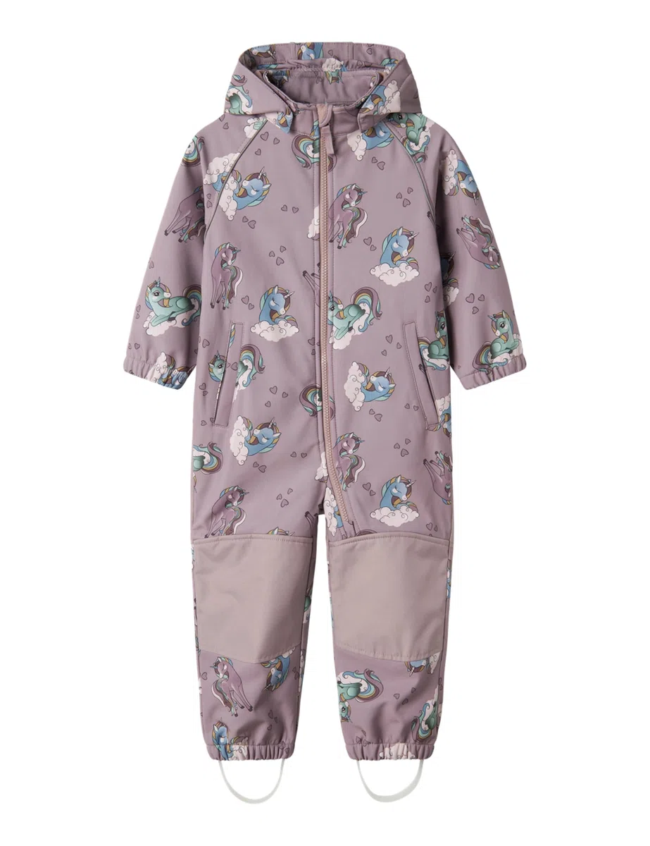 NAME IT Nmfalfa08 - Tuta Softshell Aop1 Fo Noos Tuta antipioggia Bambine e ragazze