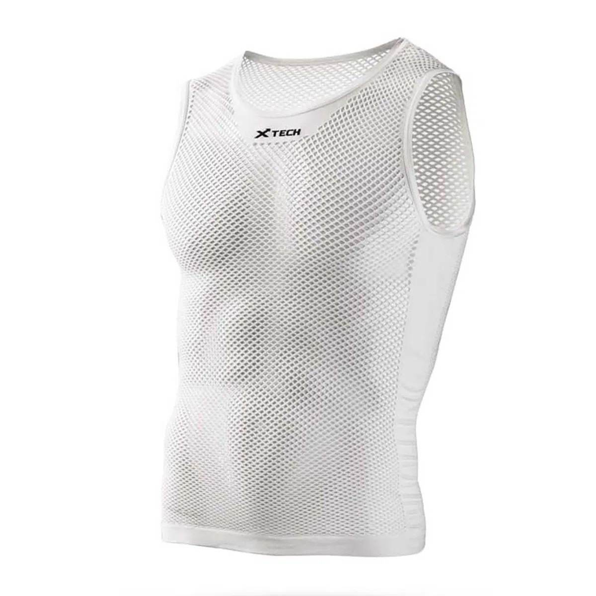 Maglia Air Evo Bianco, Canotta Estiva in Rete, Tecnologia Seamless, Ultra Traspirante, Seconda Pelle