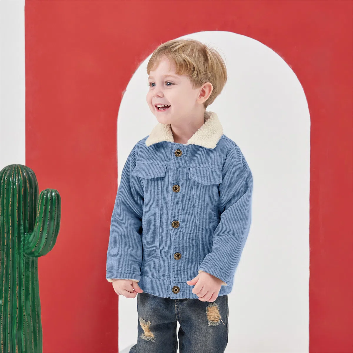 Volunboy Bambino Ragazzi Giacca in Pile Foderata, L'Autunno Inverno Sherpa Bambini Felpato Cappotto Giubbotto