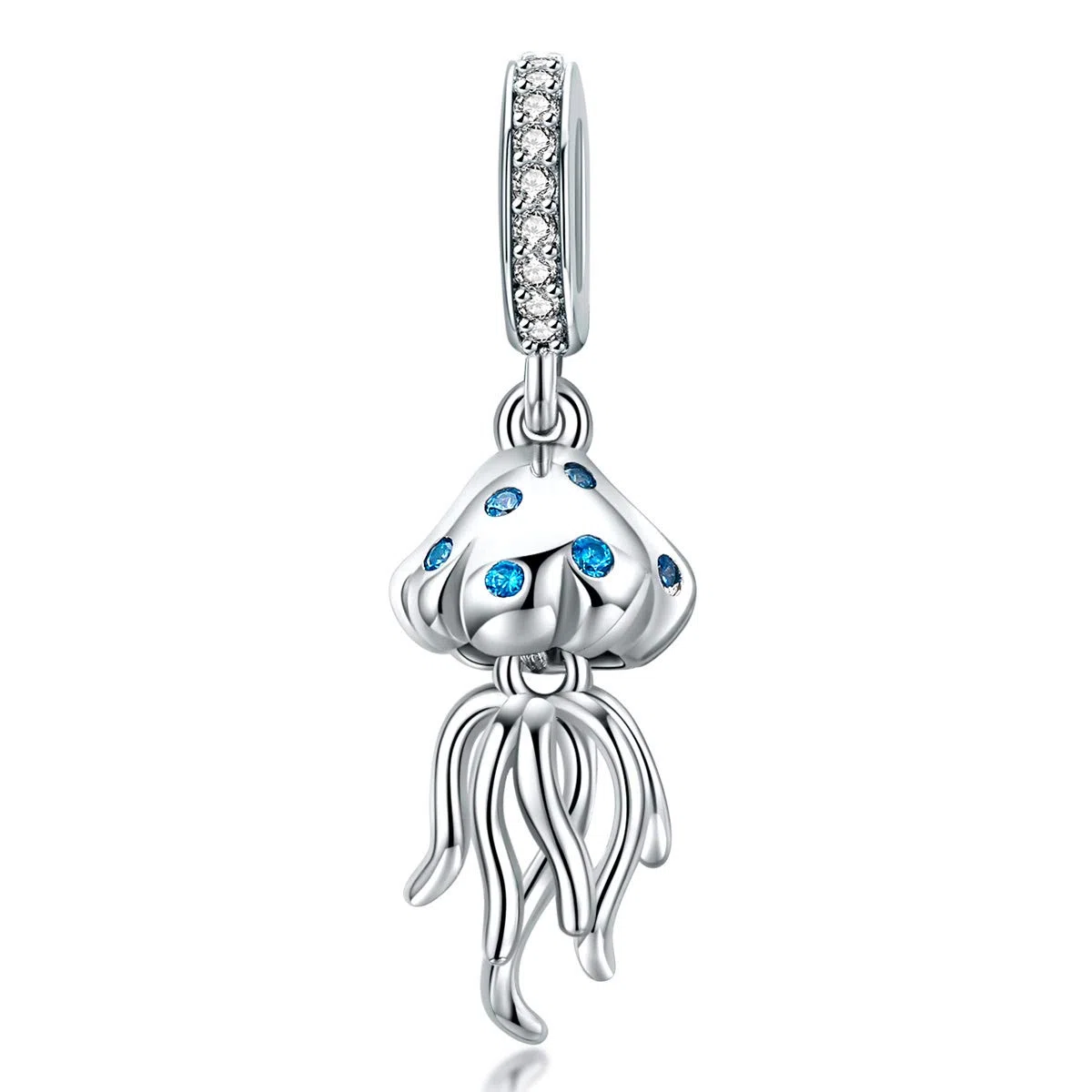 NewL - Ciondolo a forma di medusa subacquea, in argento Sterling 925, per braccialetti e collane