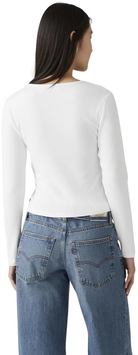Levi's Donna Maglietta a Maniche Lunghe Muse con Scollo a V, Slim Fit