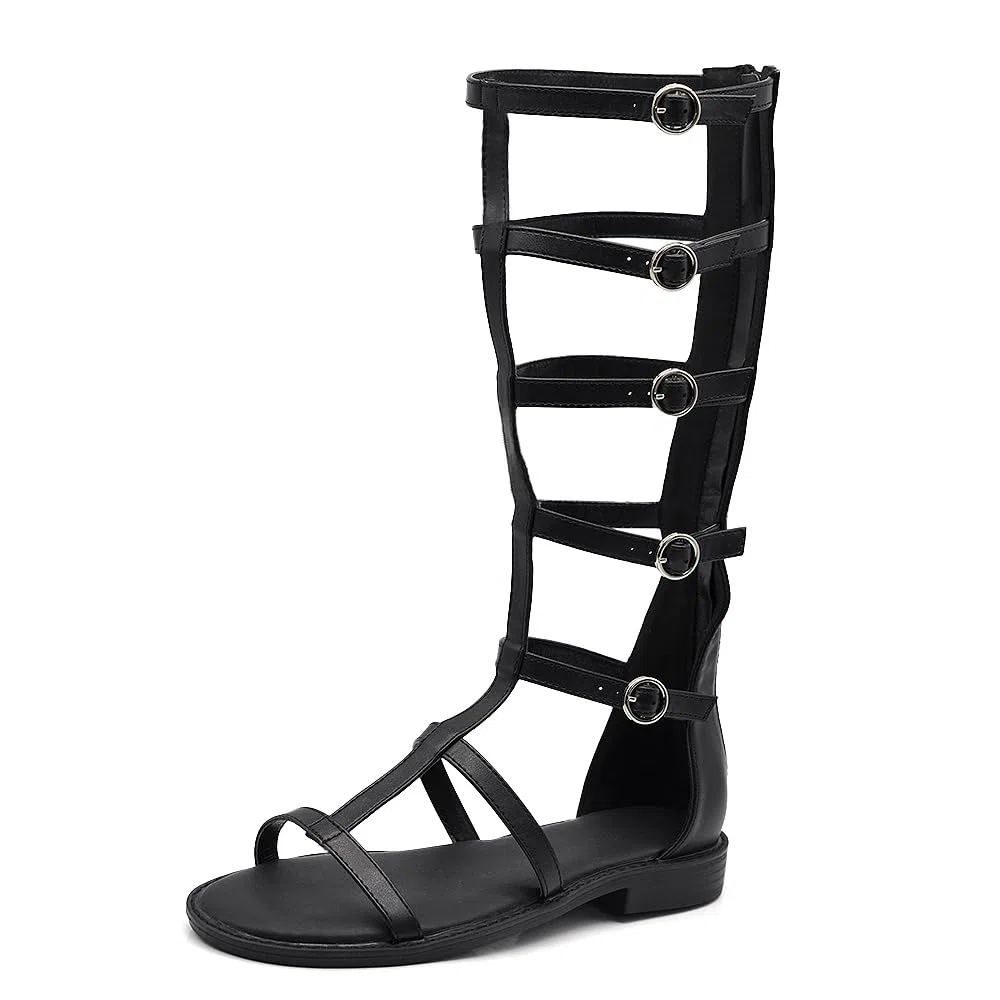 IF Fashion Scarpe Stivali Estivi Sandali Gladiatore da Donna Stringati Schiava Y918