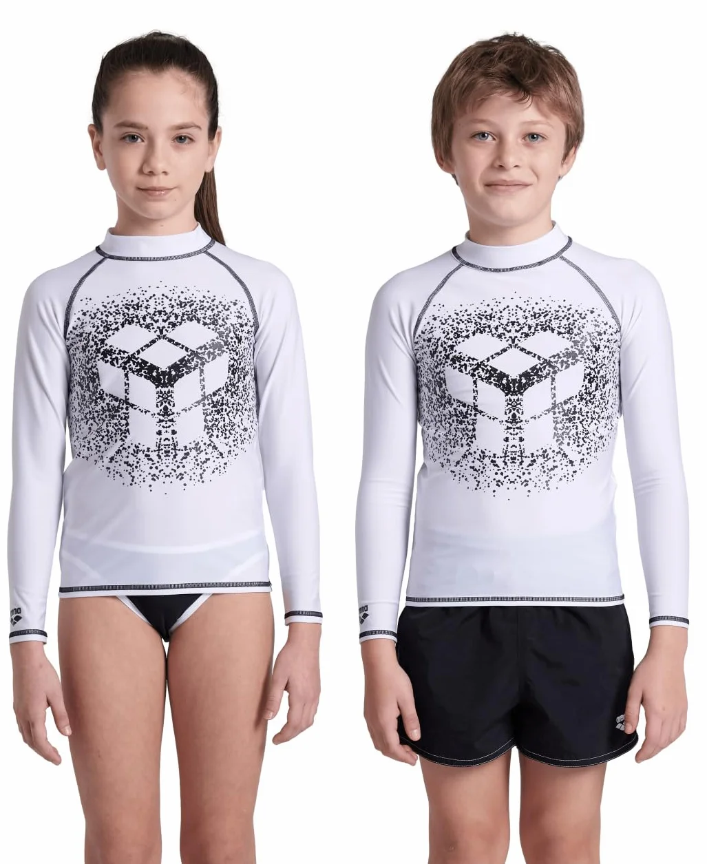Arena Unisex Jr Arena Rash Vest L/S Graphic Rash Guard Shirt Bambini e Ragazzi
