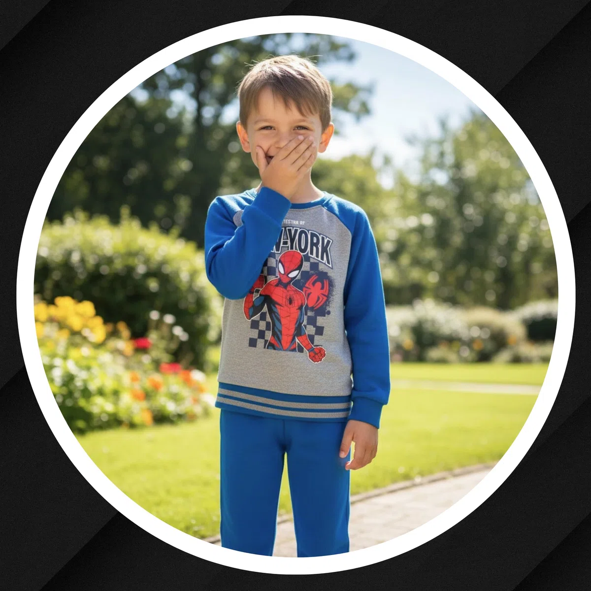 Marvel Spiderman Tuta da Ragazzi, Set da 2 Pezzi Felpa con Cappuccio e Pantaloni Tuta Sportiva per Bambino, Taglie 3 a 8 Anni