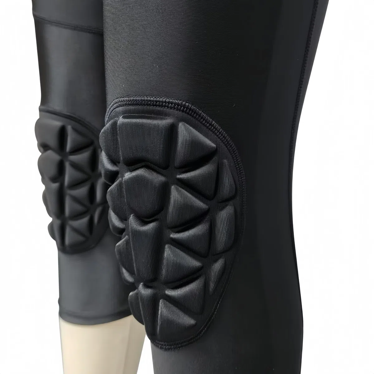 Topeter Pantaloni da bici imbottiti 3D per giovani, leggings Capri da ciclismo con ginocchiere, collant corti da bicicletta a compressione