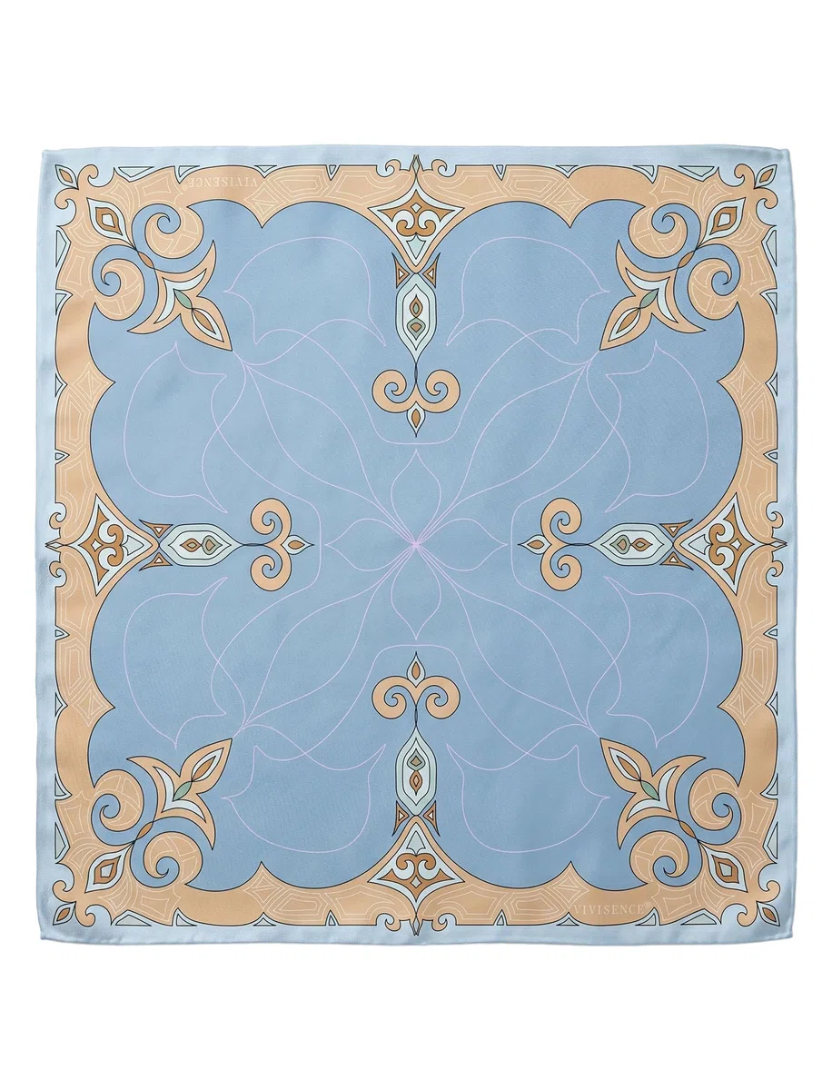 Vivisence Donna Foulard Di 100% Seta 45 X 45 Cm Bordi Arrotolati A Mano Comfort Sulla Pelle