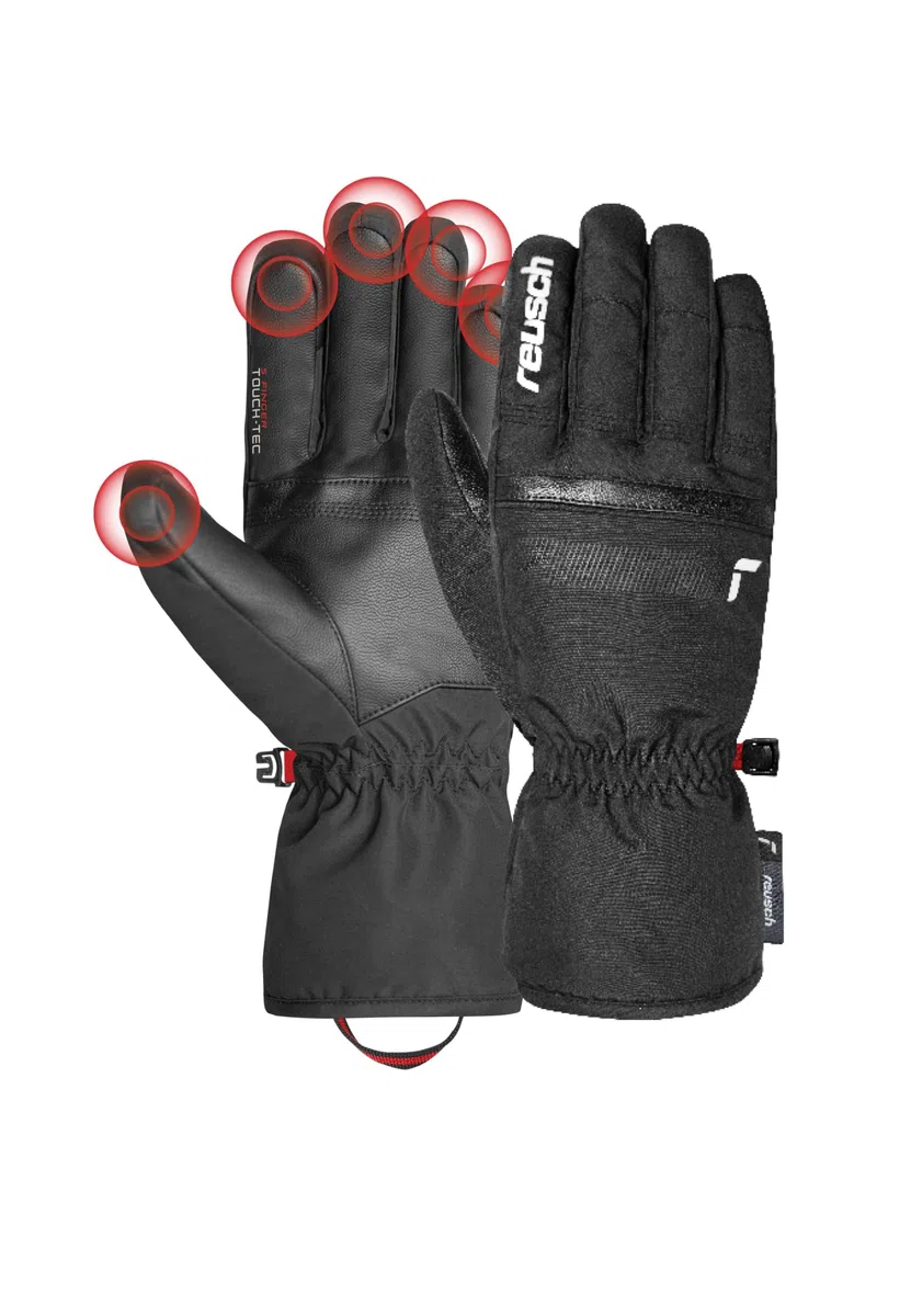 Reusch Winter Glove All Finger Touch Guanti invernali extra caldi, antivento e traspiranti, unisex, guanti da neve e da sci per uomo e donna, compatibili con il touchscreen