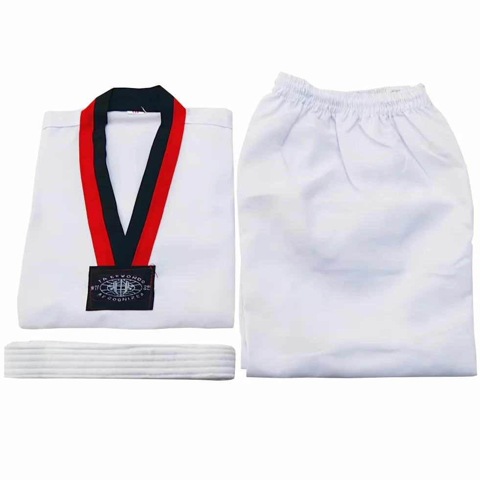 Tuta Taekwondo Bambino Uniforme Professionale per Arti Marziali Karate Costumi Taekwondo Bambina con Cintura