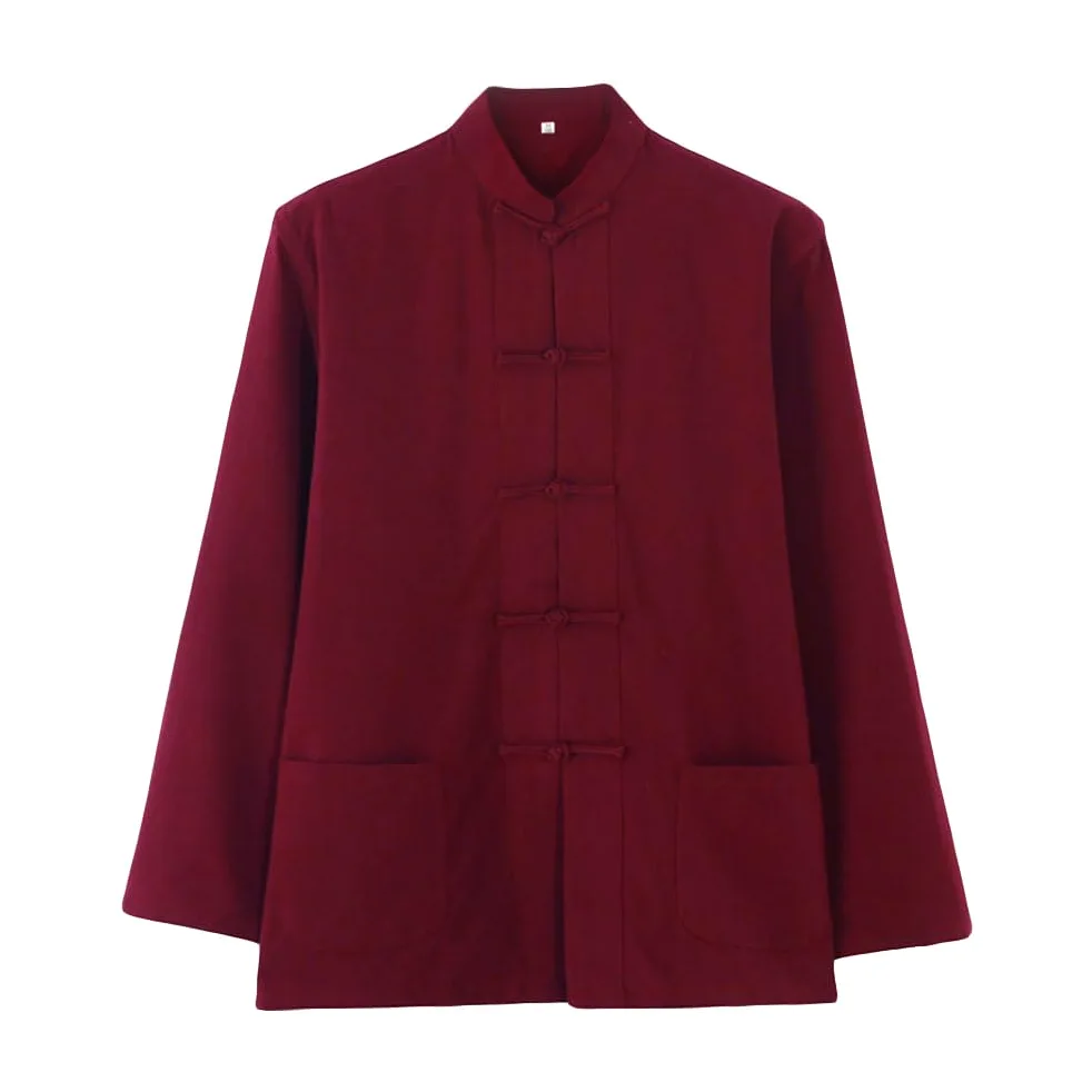 G-like Camicia da uomo cinese - Arti marziali tradizionali Kung Fu Tai Chi Wushu Classico Tangzhuang Stile Manica Lunga Giacca Allenamento Uniforme Primavera Autunno Tempo Libero Abbigliamento