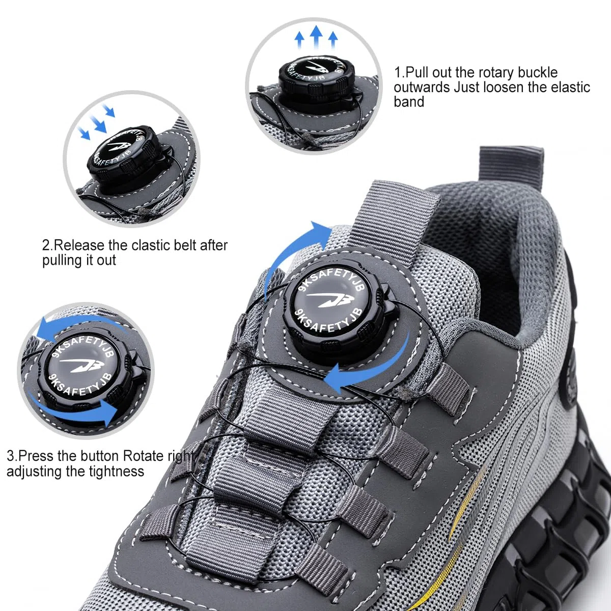 Scarpe Antinfortunistiche Uomo Donna Scarpe da Lavoro Leggere Sportive Scarpe da Cantiere con Punta in Acciaio Antiscivolo Traspiranti 38-46 EU