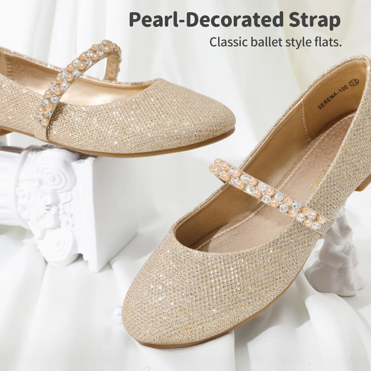 DREAM PAIRS Scarpe Basse Mary Jane per Bambine Ballerine Scarpe da Principessa per Scuola Matrimonio e Festa